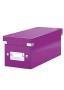 CD tároló doboz, lakkfényű, LEITZ Click Store , lila