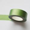 Dekorációs ragasztószalag (Washi Tape) zöld, selyemfényű