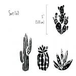 Falmatrica Fekete-fehér kaktuszok