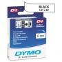 Dymo D1 45013 (12mm x 7m, fekete-fehér) szalag kazetta